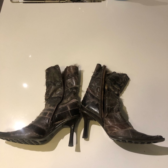 Italian Made Leather Boots Size 8 - Picture 3 of 6